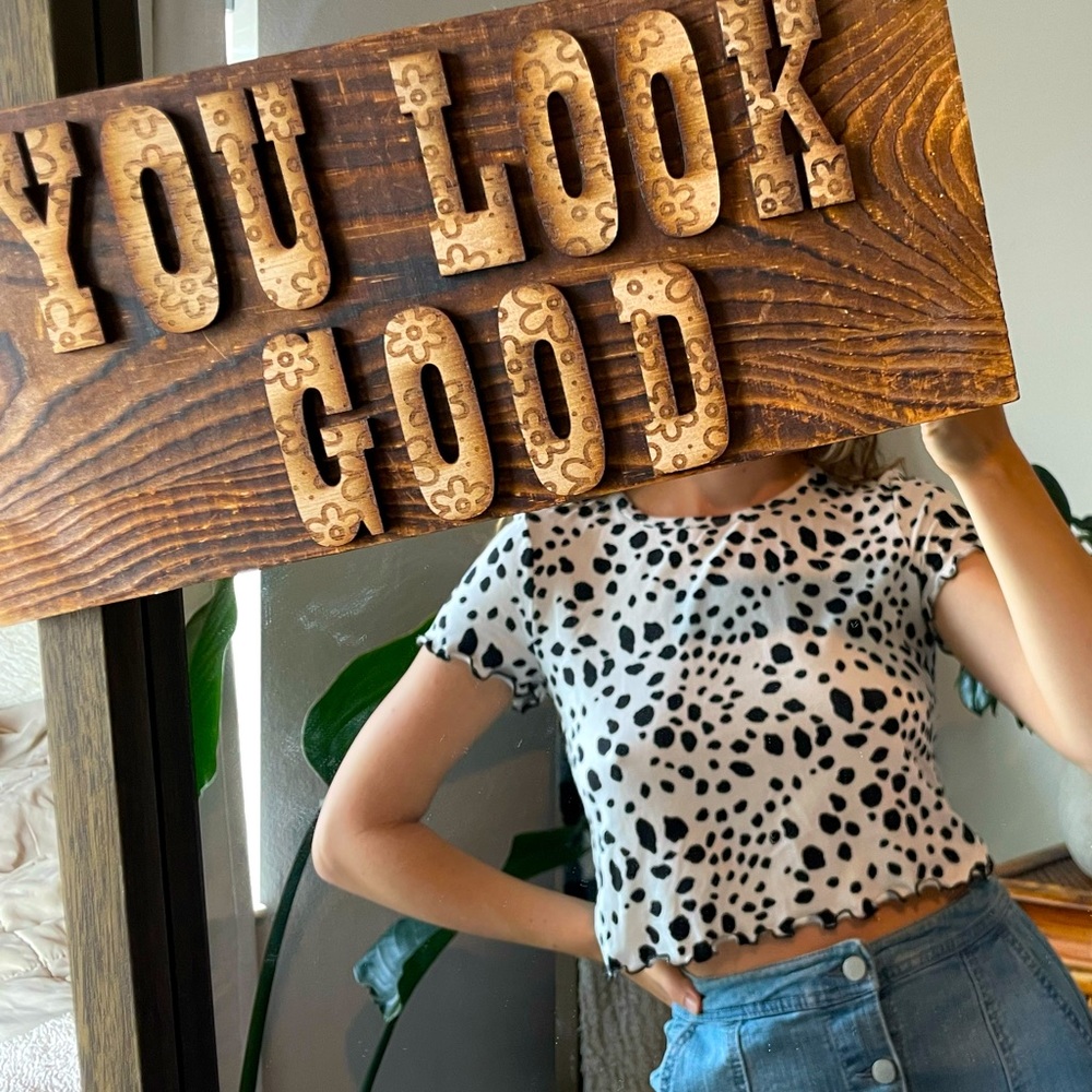 Cow Print Crop Top - Super Soft! Made in USA